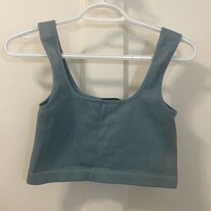 Dynamite ribbed cropped top